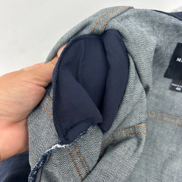 New Marciano By Guess Kylie Denim Jacket Cropped Dark Wash Small 4 Boxy 40 - Picture 11 of 14